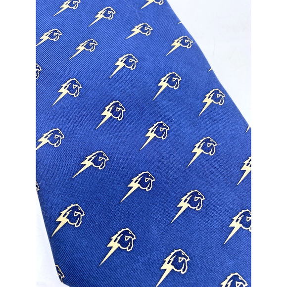 Vineyard Vines Heritage Hall Oklahoma Custom Tie Blue Horse NEW Silk USA Made - Picture 4 of 9